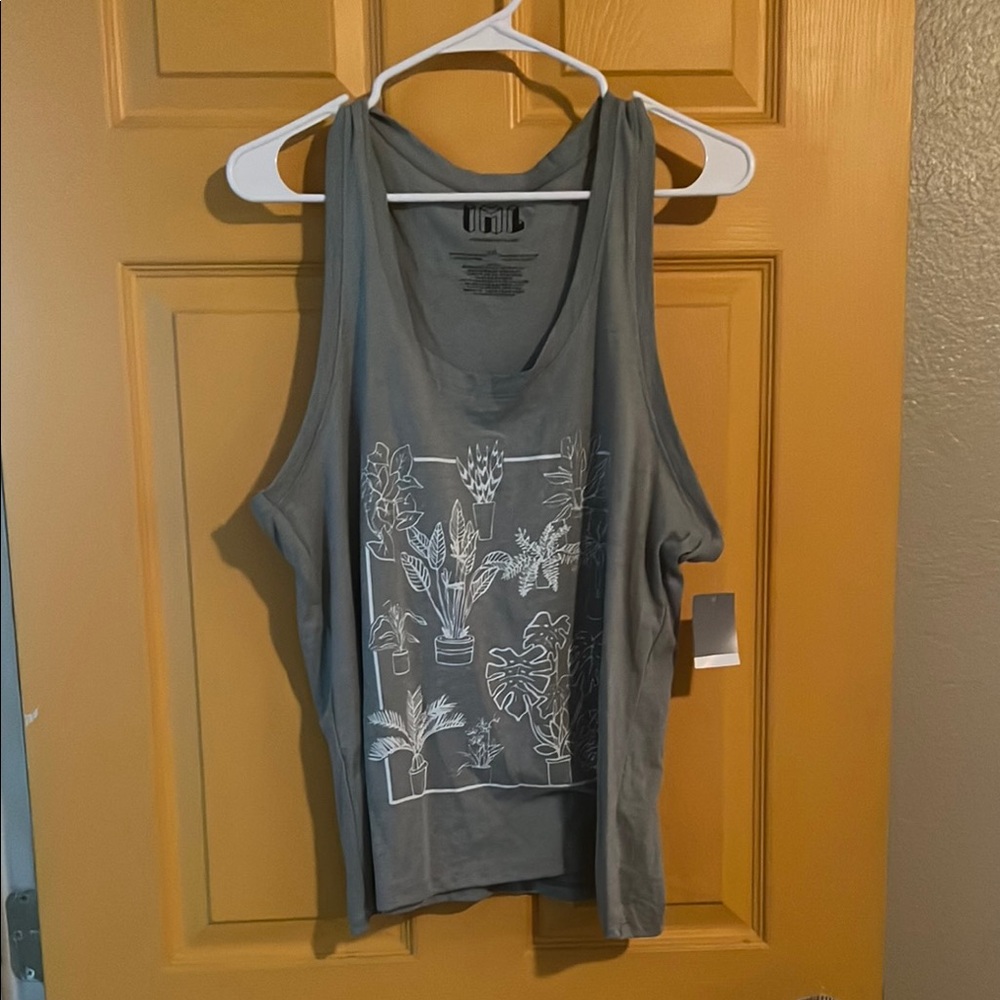 XXL ISAAC MORRIS IML GRAPHIC RACERBACK TANK TOP PLANTS GARDENING NWT 2X